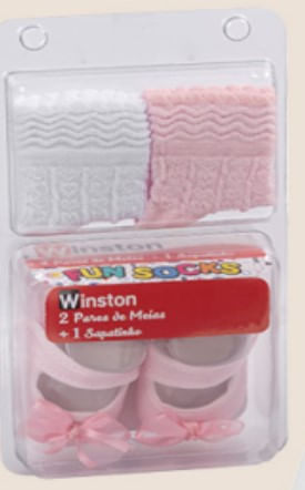 KIT FUN SOCKS MEIA COM SAPATINHA FEMININ PIN PIN 0143