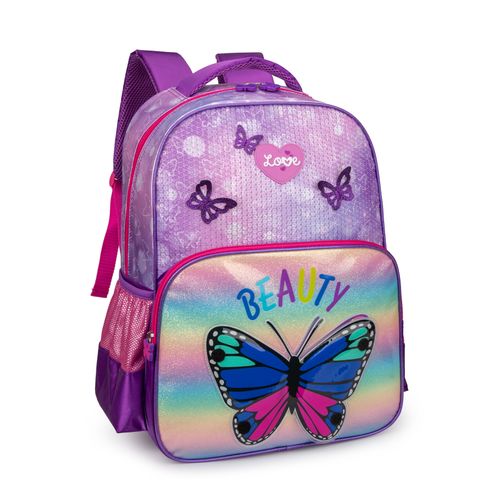 MOCHILA INFANTIL FEM BEAUTY BORBOLETA NOVA RIO IN2426MG