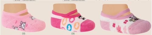 MEIA SAPATILHA BEBE FEMININ 15 A 17 PIN  PIN PIN F0176
