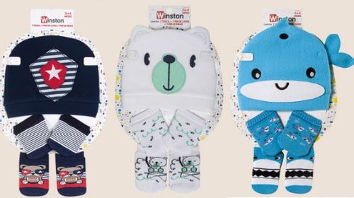 KIT FUN SOCKS MEIA COM LUVA E TOUCA MASC BIT POLO M0167  MARBCO U