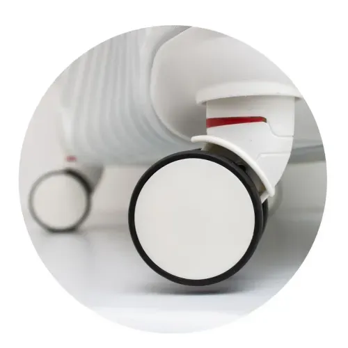 MALA SHELL EM ABS 28 YINS YS21201 RODAS DUPLAS 360°, COMPART. INTERNO, CINTA ELÁSTICA, FECHO EM ZÍPER